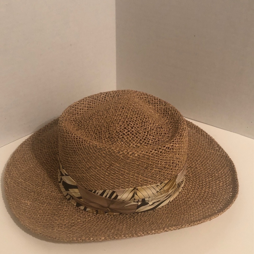 Country Gentleman Fishing Hiking Beach Sun Hat Cap Straw Fedora Size Med